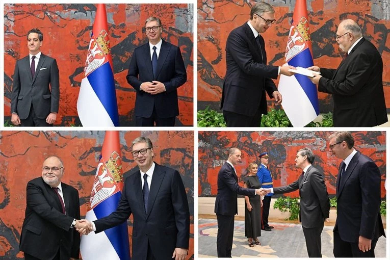 VUČIĆ SA NOVIM AMBASADORIMA! Predsednik Srbije primio akreditivna pisma ambasadora Azerbejdžana i Španije!
