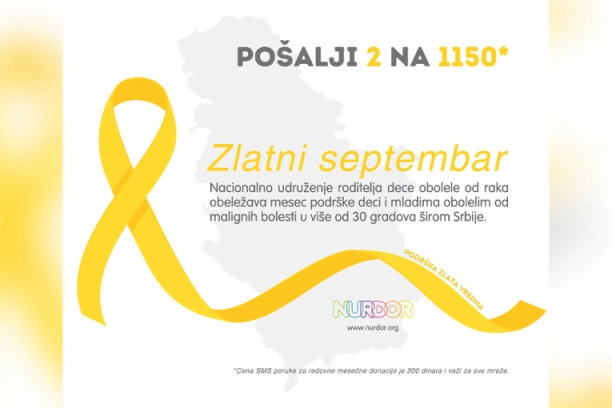 Zlatni septembar – mesec podrške deci i mladima obolelim od raka