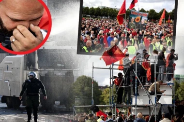 E, OVAKO IZGLEDA EVROPSKI PENDREK! Pogledajte kako holandska policija udara na Albance koji prave nerede zbog presude Tačiju (VIDEO)