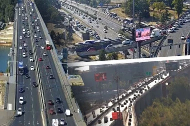 BEOGRAD JUTROS U ZNAKU GUŽVI! Brankov most najkritičniji, kolone i na Gazeli i Pančevcu, evo gde se sve čeka (FOTO)