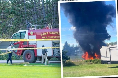 AMERIČKI F-16 SE SRUŠIO I ZAPALIO! Pilot se katapultirao u poslednjem trenutku! (FOTO)