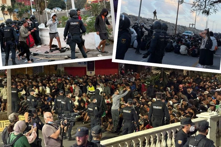 MIGRANTSKA KRIZA PRERASLA U HAOS! Stampedo na plaži, policija ispalila HICE UPOZORENJA - IMA POVREĐENIH! (FOTO, VIDEO)