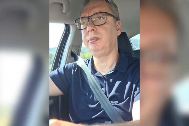 VUČIĆ SE OBRAĆA GRAĐANIMA! Predsednik za volanom govori o najvažnijim temama!
