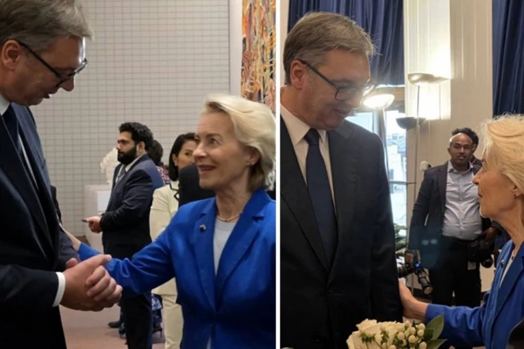 "VERUJEM DA ĆE SRBIJA UBRZATI PUT KA EU!" Vučič razgovarao sa Fon der Lajenovom u Njujorku (FOTO)