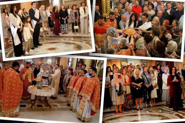 SLAVA SABORNOG HRAMA U SARAJEVU OKUPILA VELIKI BROJ VERNIKA: Mitropolit Hrizostom služio liturgiju i osvetio slavski kolač i žito