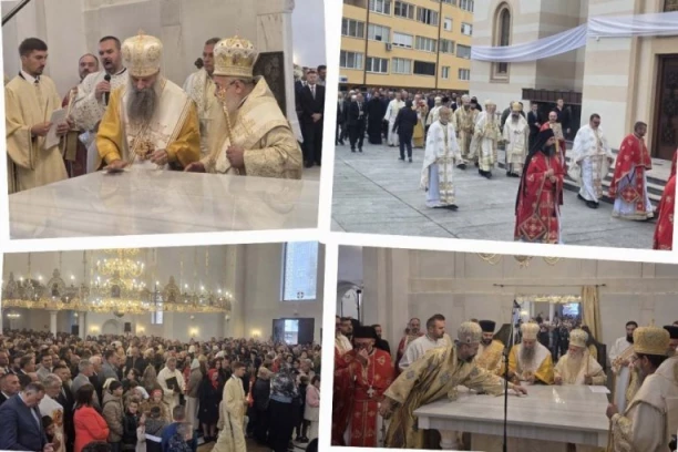 VELIKA RADOST POSLE 18 GODINA ČEKANJA: Patrijarh sa petoricom arhijereja osveštao hram na Palama (FOTO)