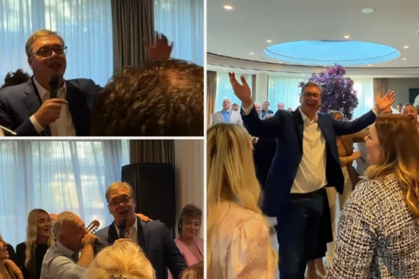 VUČIĆ KAKVOG DO SADA NISTE VIDELI! Predsednik zapevao "Vidovdan", pa se od saradnika u Predsedništvu oprostio uz čuvenu pesmu "A sad adio"! (VIDEO)