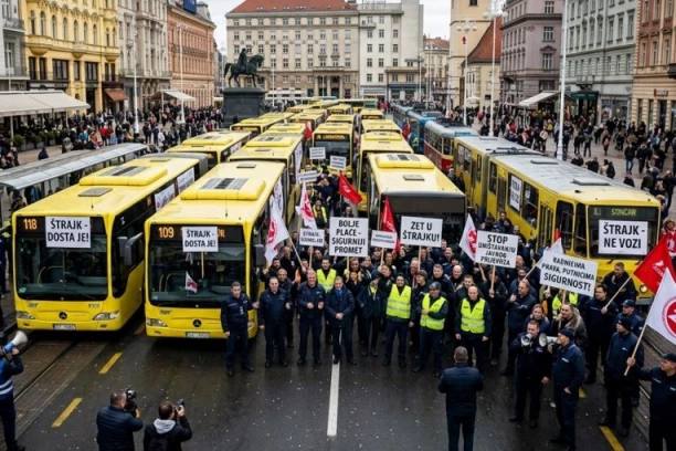 ŠTRAJK PARALISAO ZAGREB! Ne voze tramvaji ni autobusi, nema ni odvoza smeća, taksisti PAPRENO DIGLI CENE! (FOTO)