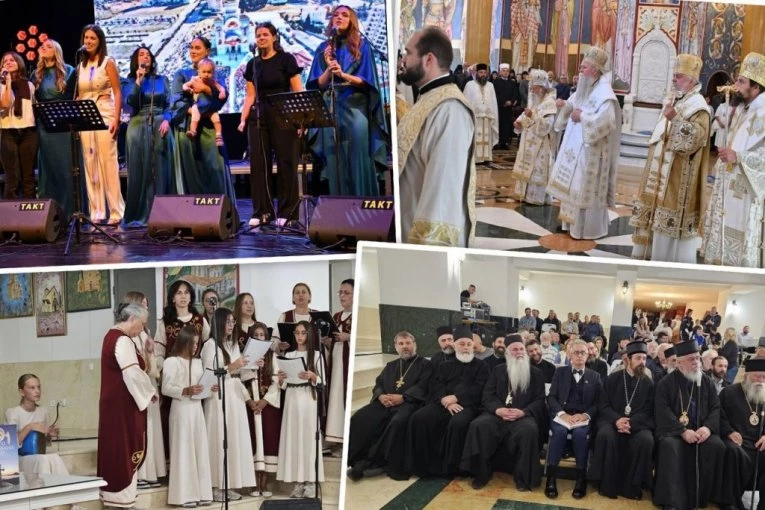 VELIKI CRKVENO-NARODNI SABOR POD RUMIJOM: Spektakularna proslava 10 godina od osvećenja Hrama Svetog Jovana Vladimira u Baru (FOTO)