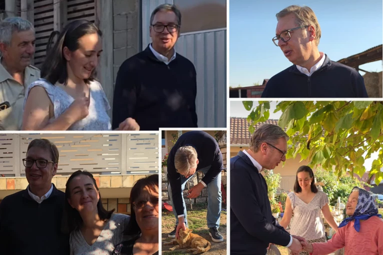 "OVAKVI LJUDI ČUVAJU NAŠA SELA I NAŠU SRBIJU!" Vučić u Ranovcu obišao porodicu Strainović! (VIDEO)
