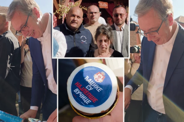 VUČIĆ DOBIO MAFIN SA POSEBNOM PORUKOM: "Ćacike su najlepše vučice" (VIDEO)