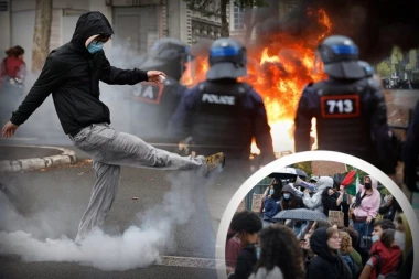 TOTALNI HAOS NA ULICAMA! Učenici blokiraju škole širom Francuske, stotine ljudi PRIVEDENO, na policajce bacali hlorovodoničnu kiselinu! (FOTO, VIDEO)
