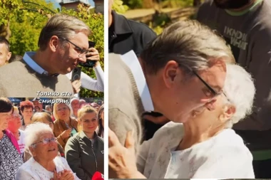 DIRLJIVI SUSRET KOJI SE PAMTI! Vučić zagrlio baku posle ovih divnih reči! (VIDEO)
