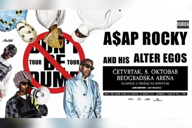 POČELA PRODAJA ULAZNICA ZA KONCERT A$AP ROCKY-JA:  SVETSKA MODNA I MUZIČKA IKONA NASTUPA 8. OKTOBRA U BEOGRADSKOJ ARENI!