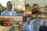 VUČIĆ SRDAČNO DOČEKAN U MOROVIĆU: Obišao radove na asfaltiranju puta: Neverovatno kako su uradili!