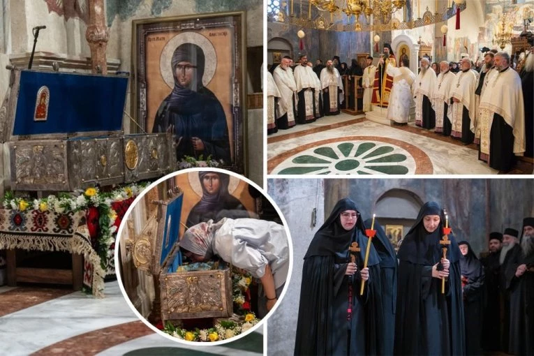 MOŠTI PREPODOBNE ANASTASIJE STIGLE U ŽIČU! Svetica stigla među Srbe!