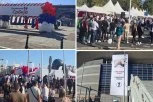 VELIKI SKUP "UJEDINJENA SRBIJA"! Sve više građana kod Arene, zastave se vijore na sve strane! (FOTO, VIDEO)