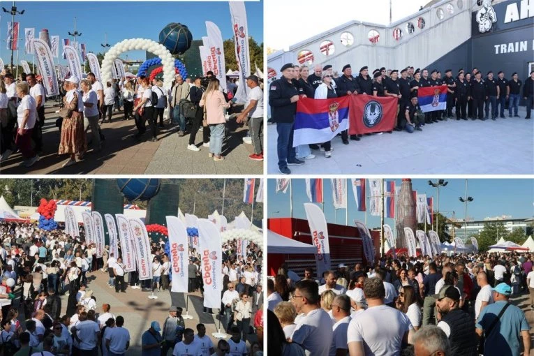 ARENA SE PUNI DO POSLEDNJEG MESTA! Građani u velikom broju pristižu na skup "Ujedinjena Srbija", zastave i baloni preplavili plato! (FOTO, VIDEO)