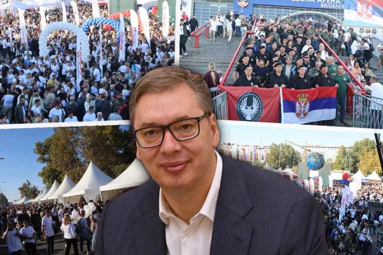 SVE JE SPREMNO ZA VELIČANSTVENI SKUP UJEDINJENE SRBIJE! Beogradska arena PUNA, na stotine ljudi ispred - ovakva podrška nikad nije viđena! (FOTO, VIDEO)