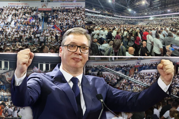 OBRATIO SE VUČIĆ! "Evo me ovde ispred, parkirao sam, upravo skinuo pojas, i ulazim" - Počeo veličanstveni spektal u Beogradskoj areni! (FOTO, VIDEO)