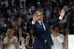"TO NISU KRVAVE, VEĆ VREDNE I DOBRE RUKE DOMAĆINA SRBIJE":  Moćna poruka Aleksandra Vučića na kraju skupa: Sve ispod 50 odsto nije uspeh!