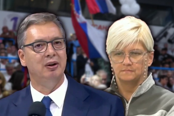 VUČIĆ U ARENI POZDRAVIO LJILJANU CVJETKOVIĆ: To su naše srpske žene, one su stub našeg društva i države!