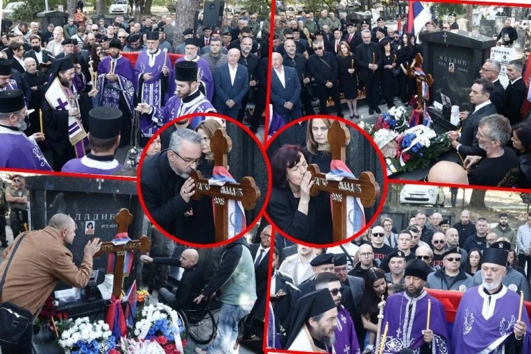 POČELO OPELO RATKU MLADIĆU! Vladika Dositej služi pomen na Topčiderskom groblju, narod pristigao da oda počast (FOTO, VIDEO)