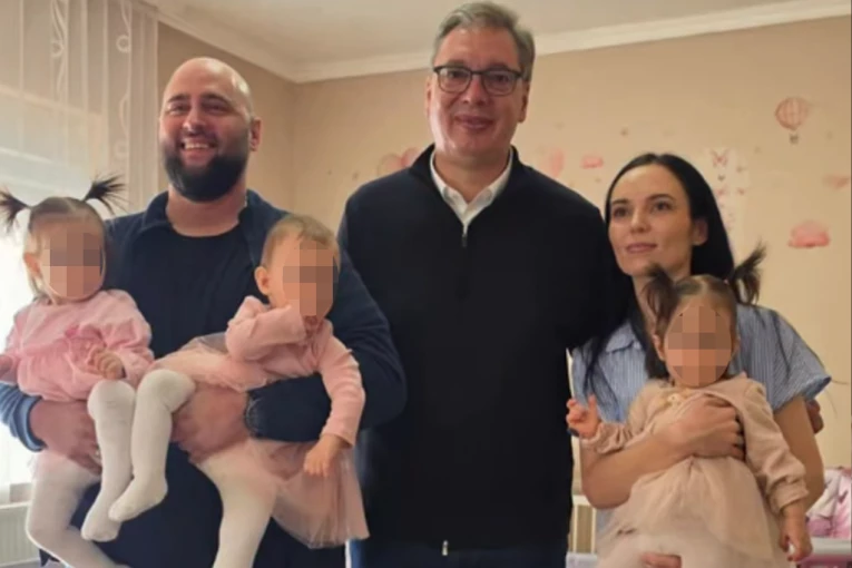 "OVO JE JEDNA OD NAJLEPŠIH PRIČA U SRBIJI!" Vučić obišao prve trojke u istoriji Srbobrana - dečiji osmesi sve govore! (VIDEO)
