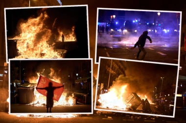 BARSELONA U PLAMENU ZBOG CENE KIRIJA! Demonstranti na policiju bakljama, oni uzvratili vodenim topovima - VELIKI BROJ POVREĐENIH I UHAPŠENIH! (FOTO, VIDEO)