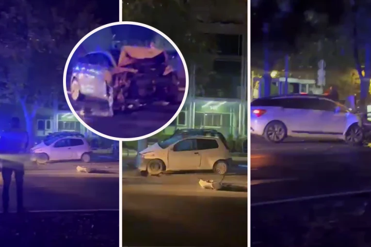 TEŽAK SUDAR U BULEVARU ZORANA ĐINĐIĆA! Automobili uništeni, delovi rasuti po putu! (VIDEO)