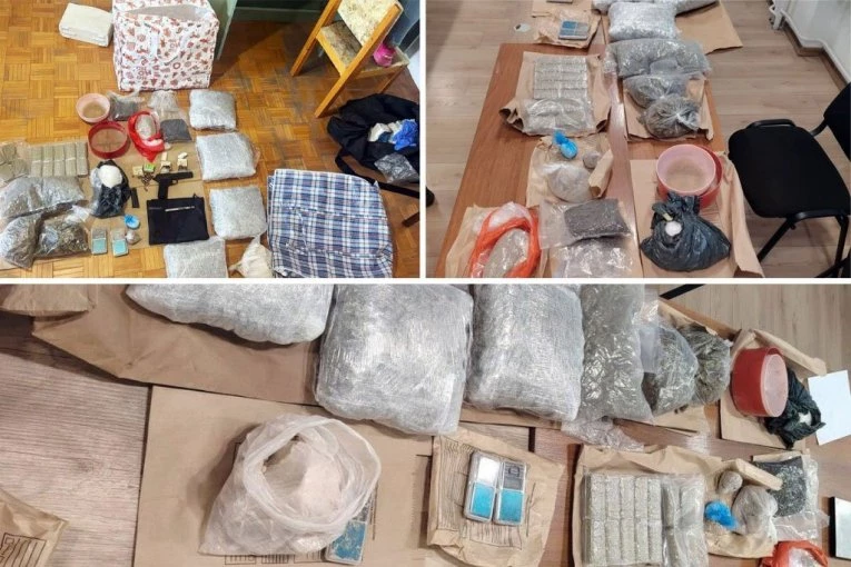 VELIKA AKCIJA POLICIJE U BEOGRADU: U stanu pronađen arsenal oružja i KILOGRAMI DROGE (GALERIJA)
