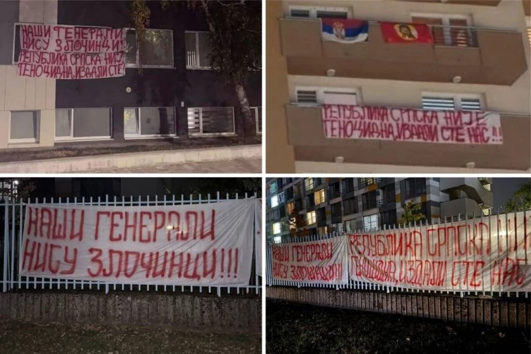 "NAŠI GENERALI NISU ZLOČINCI" Studenti Republike Srpske ustali protiv blokadera - okačili transparente s jasnom porukom! (FOTO)