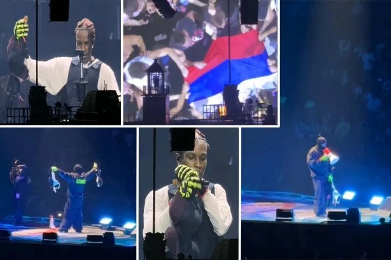 A$AP ROCKY NAPRAVIO NEVEROVATAN PROPUST! Razvijena srpska trobojka PA POLETEO DONJI VEŠ, pogledajte ŠTA SE DESILO! (VIDEO)