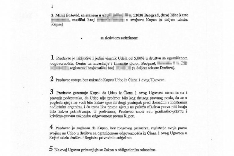 Dokumentacija koja otvara pitanja o paralelnom angažmanu Dejana Šoškića u privatnoj firmi i na funkciji u Narodnoj banci Srbije!