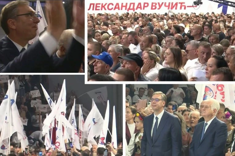 "ACO, SRBINE"! POČEO VELIKI NARODNI SKUP U KRAGUJEVCU: Vijore se srpske trobojke, svi iščekuju obraćanje Aleksandra Vučića! (FOTO, VIDEO)