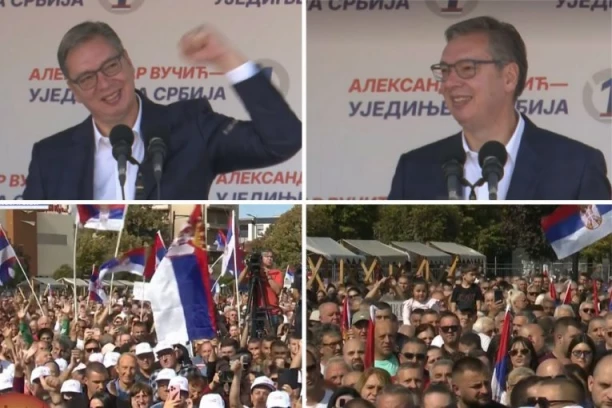 VUČIĆ U LESKOVCU! Predstavlja specijalan program za jug Srbije, dočekao ga ogroman broj ljudi! (FOTO)