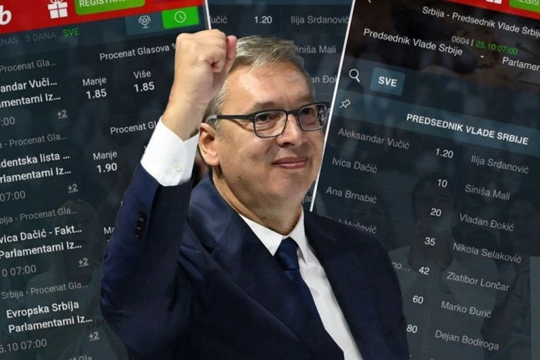 SRPSKA KLADIONICA OBJAVILA NOVE KVOTE! Šanse da Ujedinjena Srbija pobedi na izborima porasle za 2 procenta!