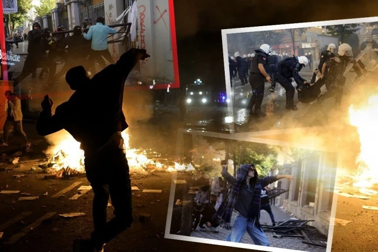 ZAPALJENA ZGRADA OPŠTINE U TIRANI! Nasilje ne PRESTAJE, uhapšeno 16 osoba, pet policajaca SUSPENDOVANO zbog snimka povređenog mladića! (FOTO, VIDEO)