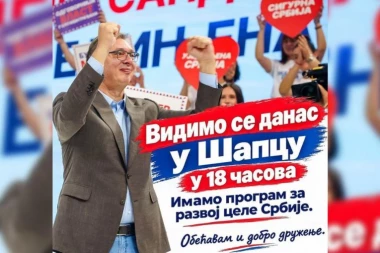 Vučić pozvao građane na skup u Šapcu: Vidimo se u 18 časova, obećavam i dobro druženje! (VIDEO)