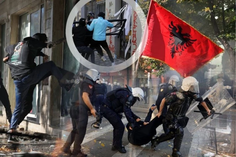 ESKALIRALO NASILJE NA PROTESTIMA U ALBANIJI! Demonstranti NAPALI policijsku stanicu, bacali Molotovljeve koktele i PALILI VOZILA - UHAPŠENO 35 OSOBA! (FOTO, VIDEO)
