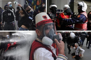 GORI ALBANIJA TREĆI DAN ZAREDOM! Demonstranti PALE zgrade, SUKOBI na ulicama, policija upotrebila VODENE TOPOVE i SUZAVAC! (FOTO, VIDEO)