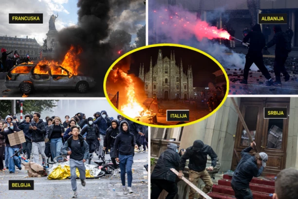 NIŠTA NIJE SLUČAJNO! Nevidljiva ruka pali Evropu, KAO ŠTO JE HTELA DA ZAPALI SRBIJU - Mnogo sličnosti nasilnih protesta u Francuskoj, Belgiji, Albaniji, Italiji...