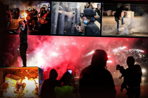 TIRANA GORI OSMI DAN! Demonstranti kamenicama ZASULI policajce, ŽESTOKI sukobi na ulicama - STOTINE UHAPŠENIH! (FOTO, VIDEO)