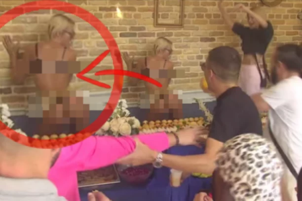 OVO GLEDATE NA SOPSTVENU ODGOVORNOST: Jasenka Cindrić izvela STRIPTIZ, polivali je SOKOVIMA, a onda NOVAC zavlačila u INTIMU! (VIDEO)