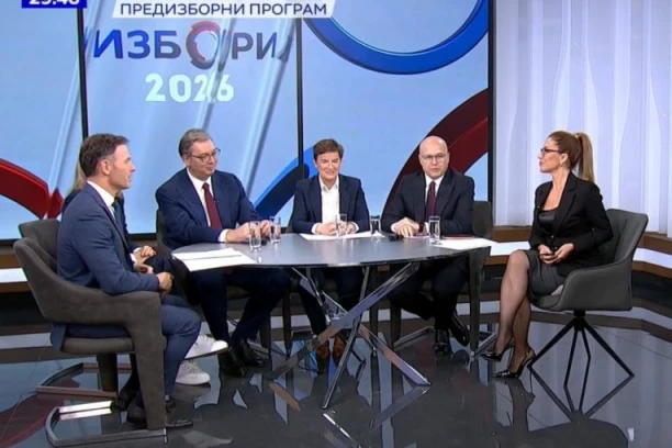 VUČIĆ GOST RTS 2! Predstavlja listu "Ujedinjena Srbija" - uz njega u studiju i Siniša Mali, Ana Brnabić, Miloš Vučević i Marija Stanković!