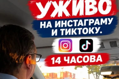 "VIDIMO SE NA TIKTOKU I INSTAGRAMU OD 14 ČASOVA!" Vučić najavio prenos uživo putem društvenih mreža