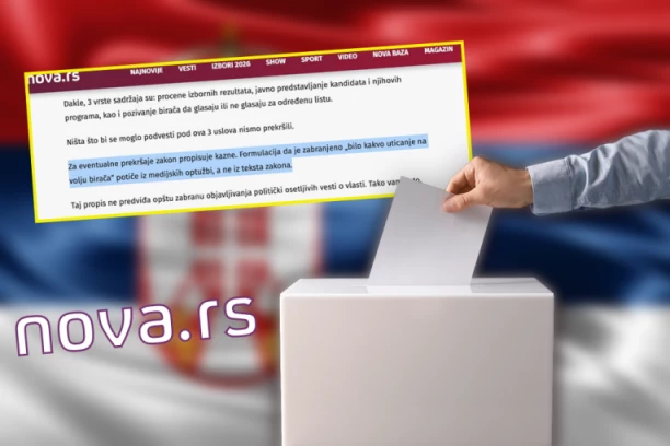 NOVA S I PRIZNALA DA KRŠI IZBORNU TIŠINU! Sada tvrdi da zakon ne zabranjuje uticanje na volju birača?!