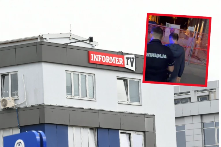 PRVI SNIMAK PRIVOĐENJA NAPADAČA NA INFORMER! Obezbeđenje ga uhvatilo nakon što je bacio dva topovska udara (VIDEO)
