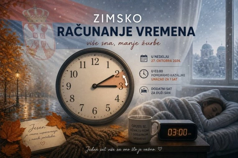 POČELO ZIMSKO RAČUNANJE VREMENA! Kazaljke vraćene jedan sat unazad!