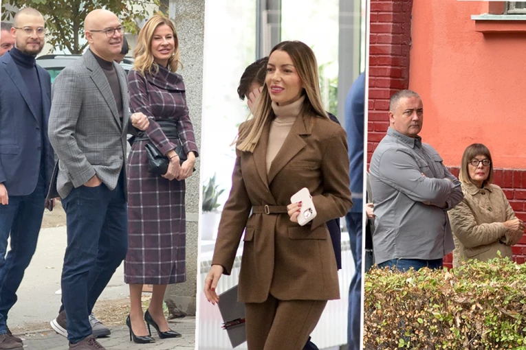 NIKO NE PRESKAČE RED! Vučević sa porodicom, Mesarovićeva i Maja Gojković strpljivo čekaju da glasaju (VIDEO)
